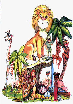 Boceto Falla Infantil 2000 - Lema: El rey de la Selva - Autor: BERNARDO ESTELA PARRA