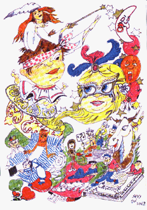Boceto Falla Infantil 1993 - Lema: Juegos y fantasias infantiles - Autor: Vicent Albert